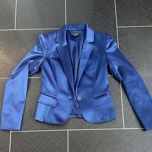 Royal Blue Satin Blazer